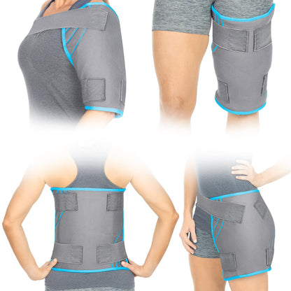 Arctic Flex Large Gel Ice Pack Wrap for Injuries Reusable (13.8" x 12.6") - Big Flexible Cold Pack for Physical Therapy - Flat Ice Pack for Back Hip Knee &amp; Shoulder - Hot &amp; Cold Therapy Pain Relief