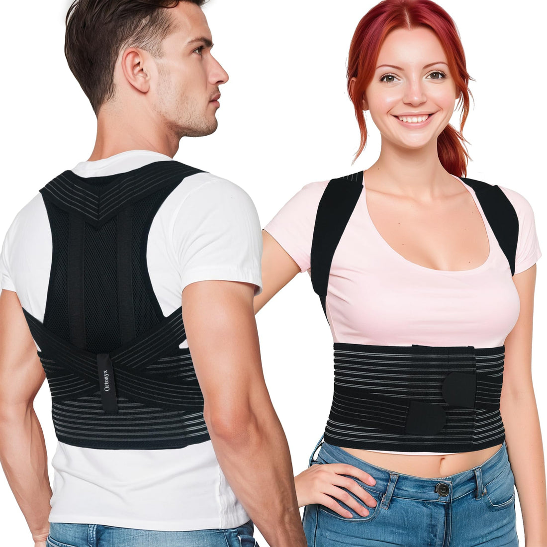 ORTONYX Back Brace Posture Corrector Clavicle and Shoulder Support for Women and Men Upper Back Pain Relief - Scoliosis Hunchback Hump Thoracic Spine Corrector/8247