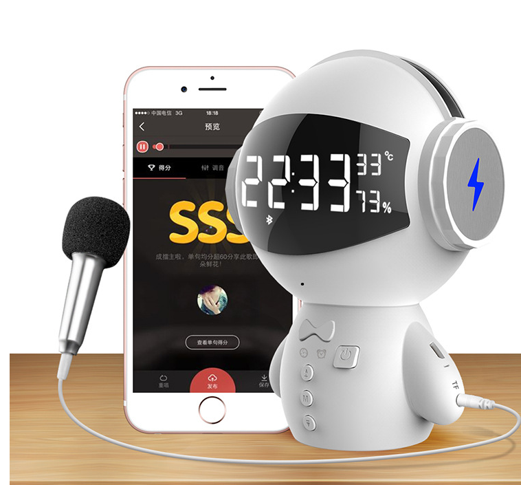 Speaker Robot Alarm Clock Mini Speaker Zen Active