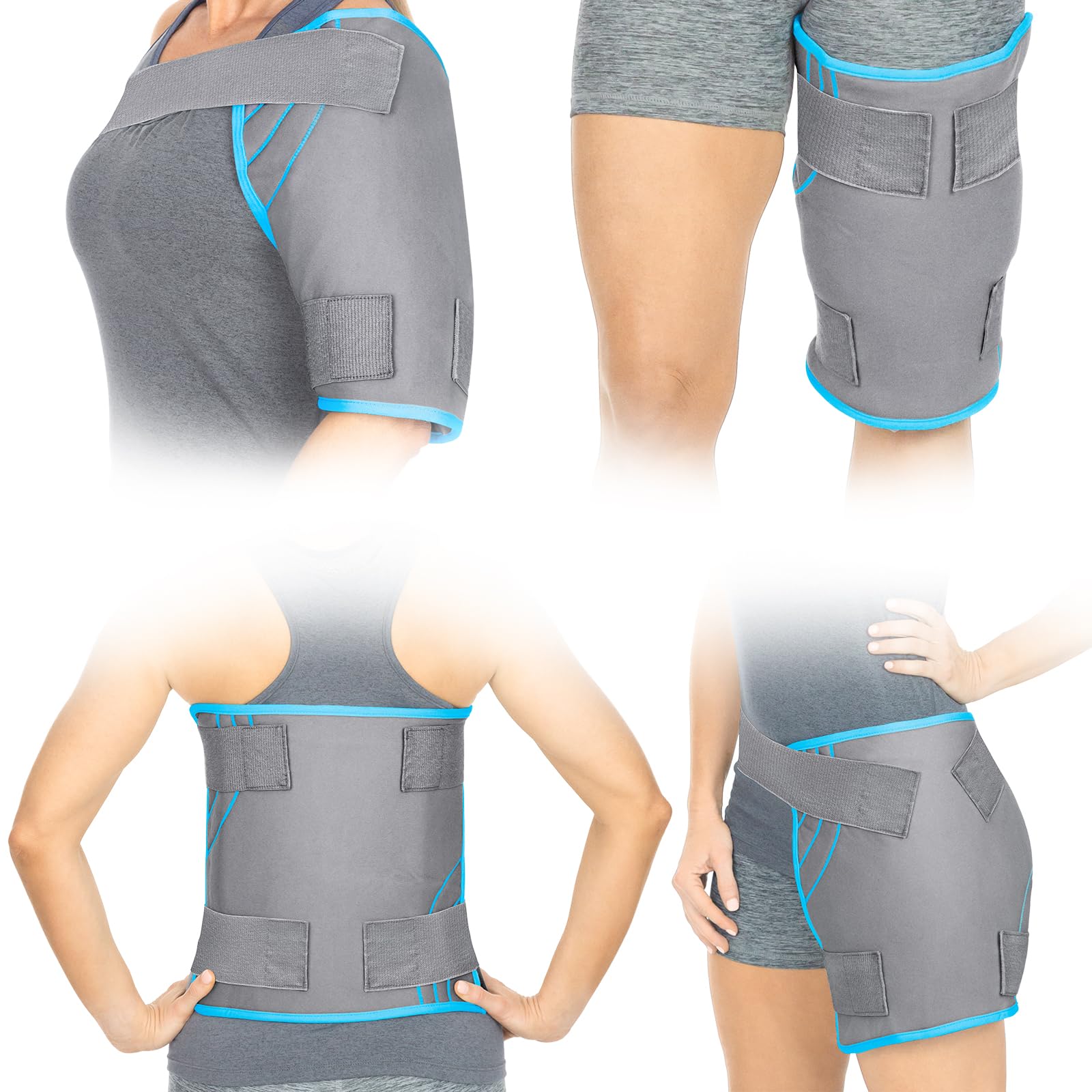 Arctic Flex Large Gel Ice Pack Wrap for Injuries Reusable (13.8" x 12.6") - Big Flexible Cold Pack for Physical Therapy - Flat Ice Pack for Back Hip Knee &amp; Shoulder - Hot &amp; Cold Therapy Pain Relief