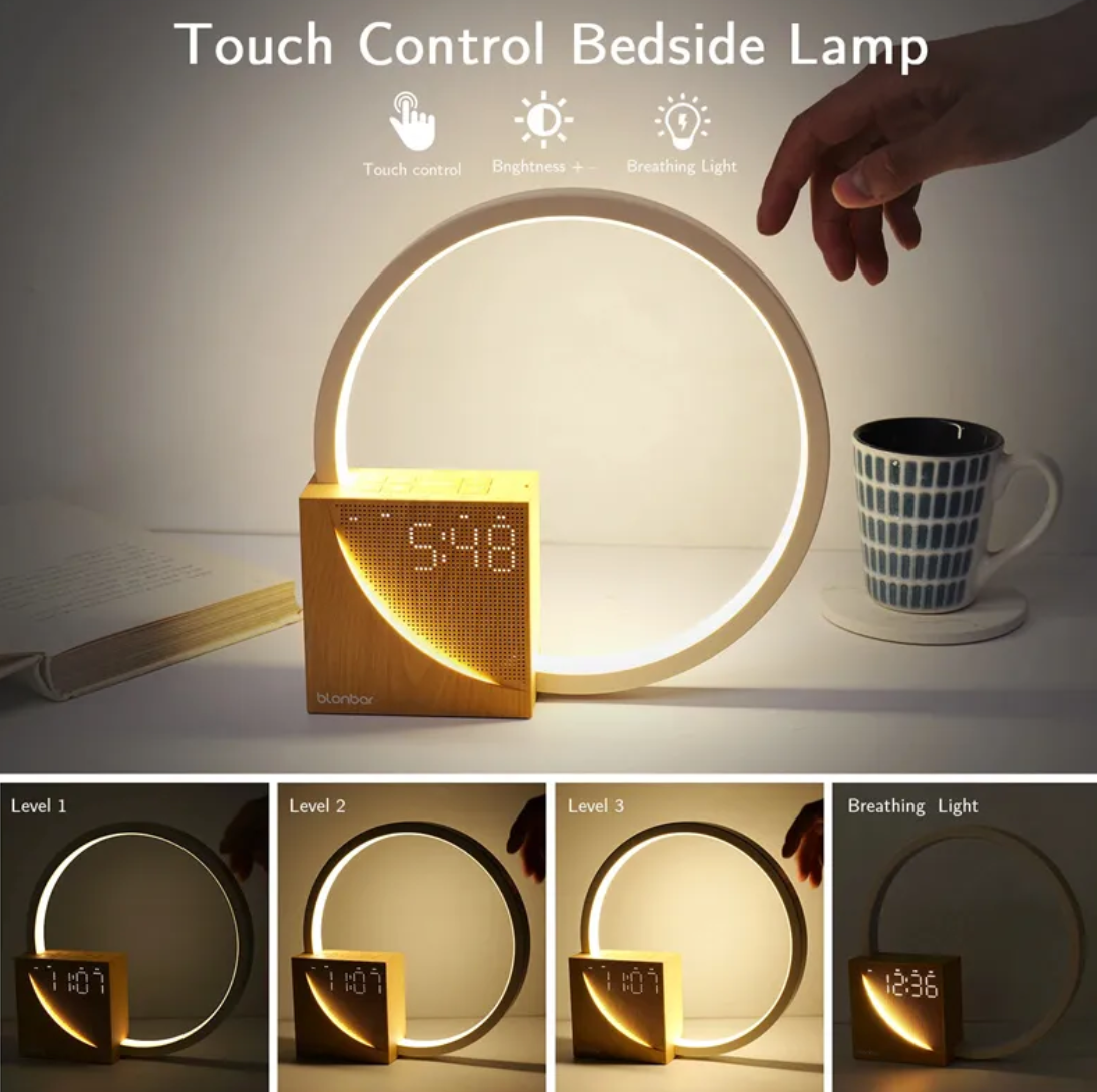 Touch Control Bedside Lamp with Alarm Clock Zen Active