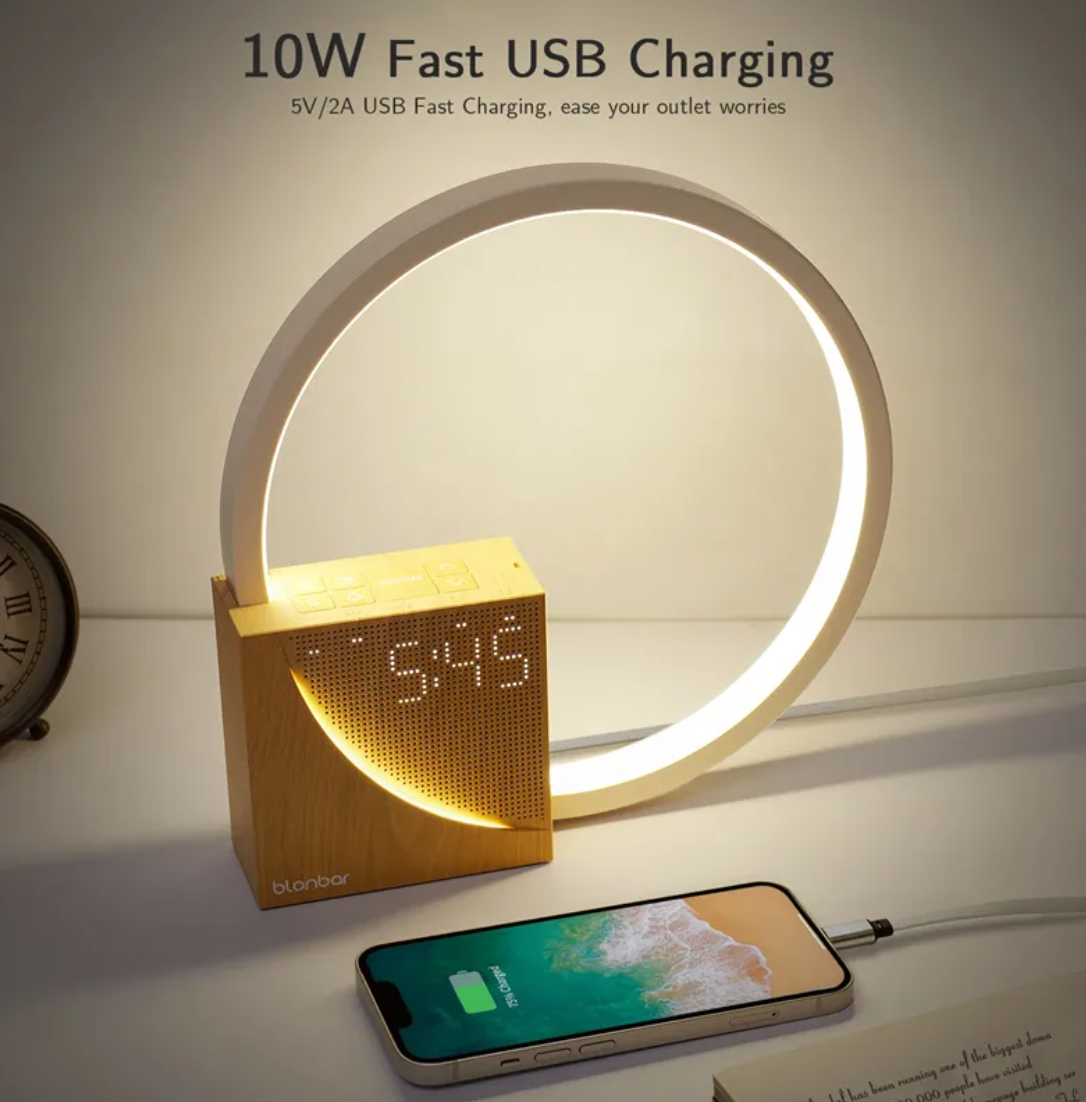 Touch Control Bedside Lamp with Alarm Clock Zen Active